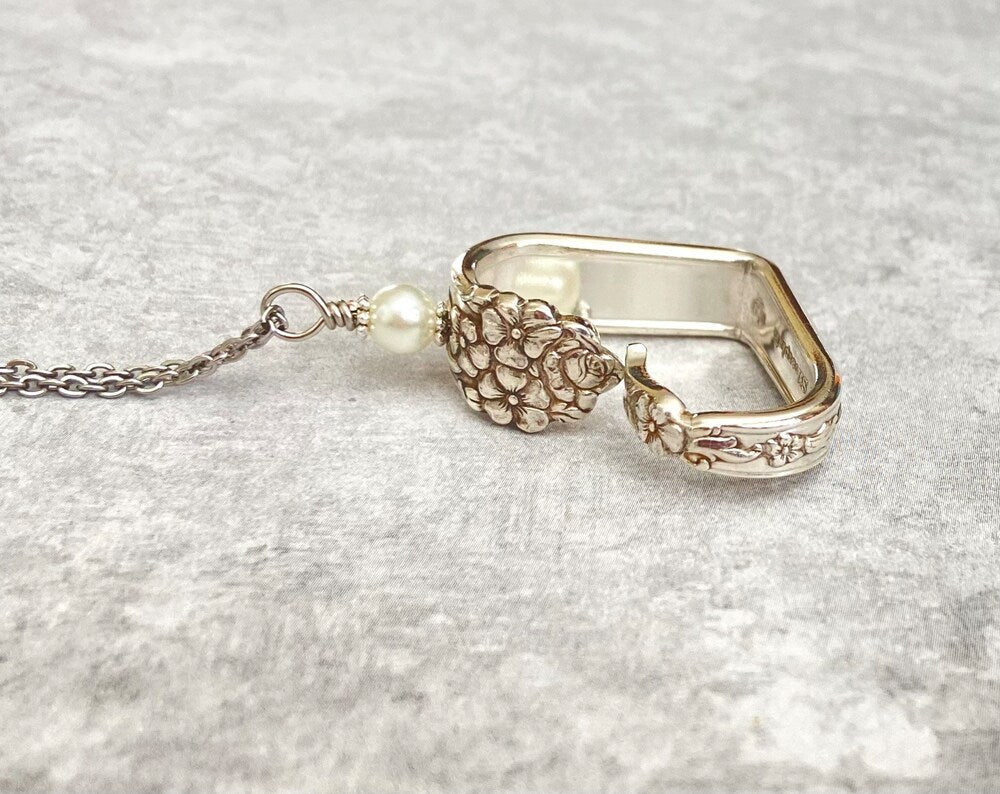 Heart Silverware Necklace, 1949 Moss Rose