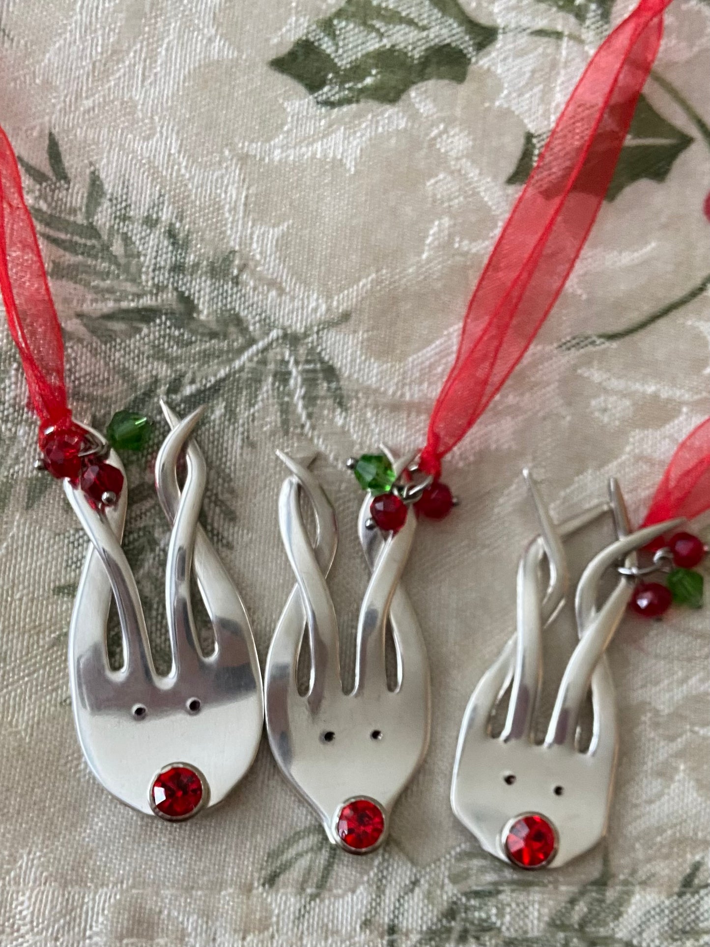 Reindeer Ornament With Bead Embellishment