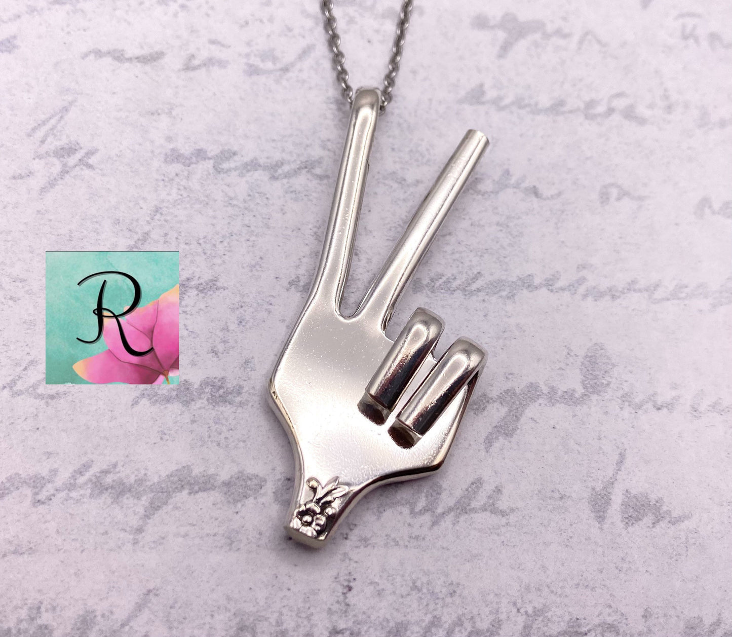 Evening Star Peace Fork Necklace