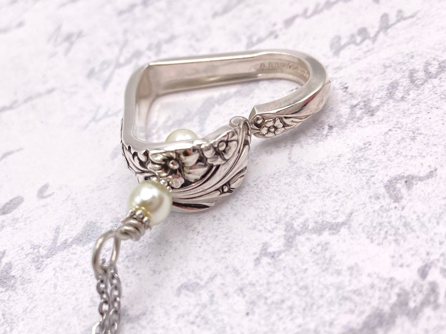 Heart Silverware Necklace, Evening Star 1950 Vintage Spoon Jewelry,Valentines Gift