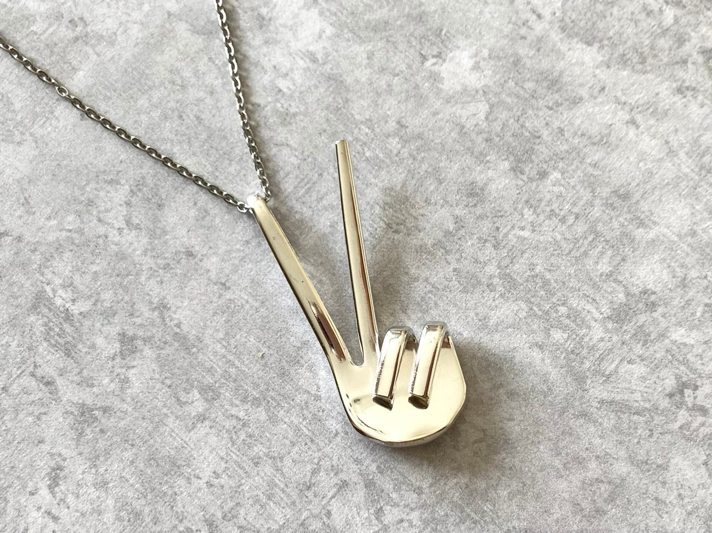 Handmade Peace Fork Necklace