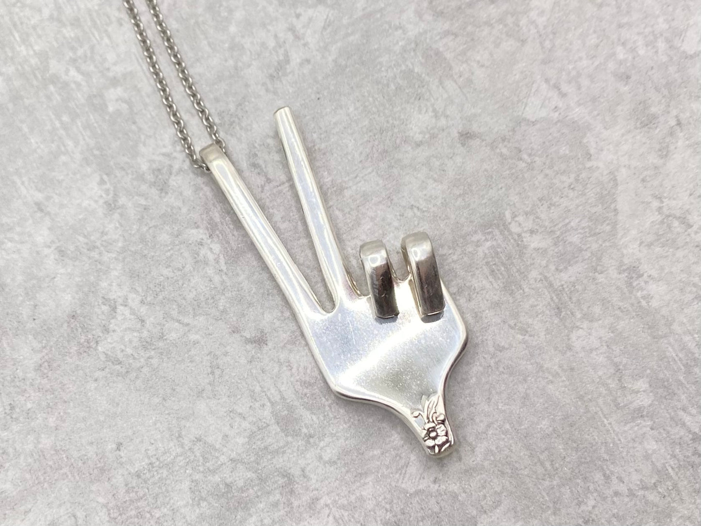 Evening Star Peace Fork Necklace