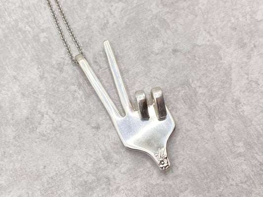 Evening Star Peace Fork Necklace