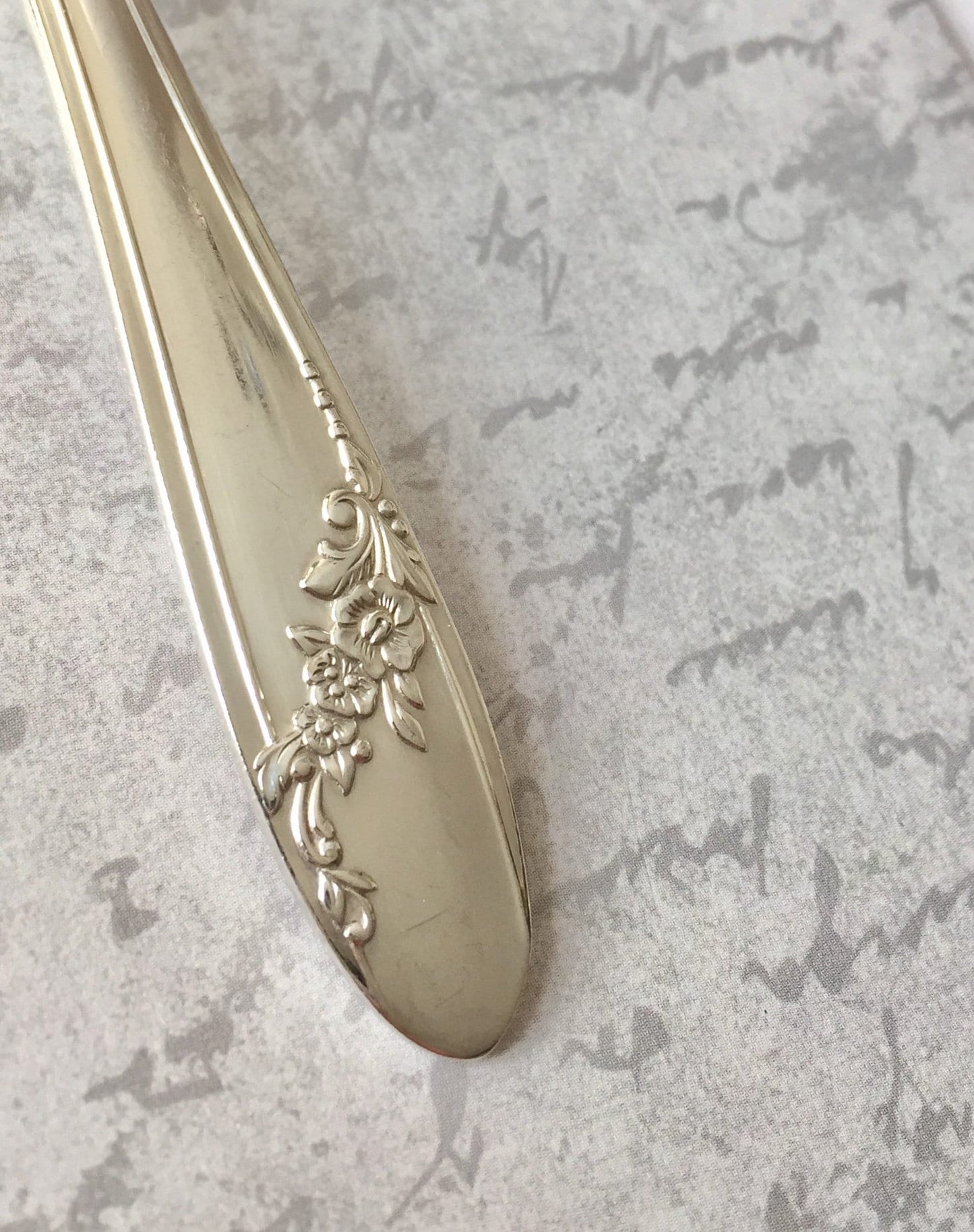 Heart Silverware Necklace, Vintage 1946 Queen Bess Vintage Silverware Heart, Spoon Jewelry, Valentines Gift