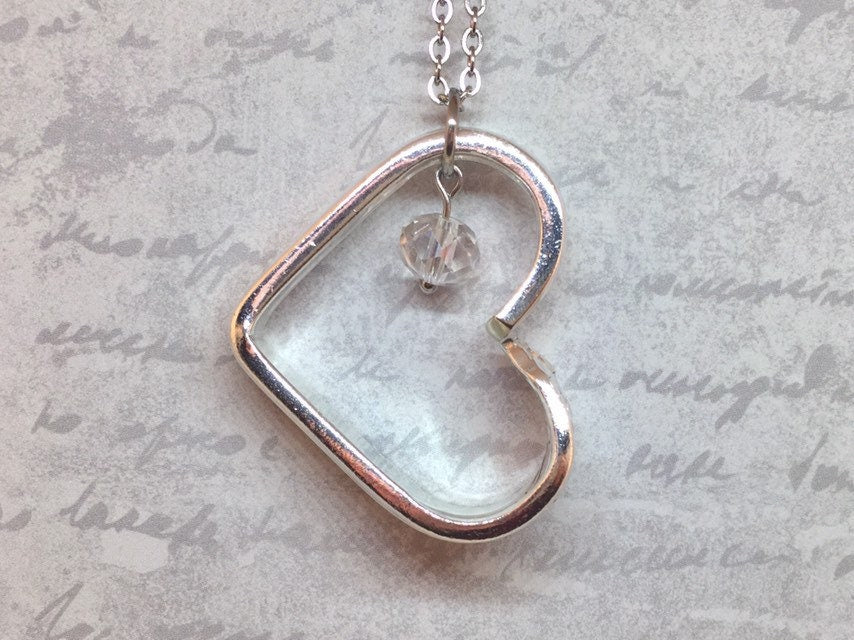 Daffodil Heart Silverware Necklace, Vintage Spoon Jewelry, Valentine's Gift